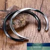 ZORCVENS New Men Twisted Carved Cuff Bracelet Antique Silver Color Cuff Bang Bangle Stainless Steel Unisex Jewelry Factory price expert design Quality Latest Style