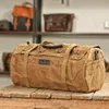 Duffel Bags Retro Canvas Travel Bag Waterproof Hand Luggage Male Outdoor One-shoulder Gym