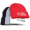 eat pussy its vegan Letters embroidery Women Beanie Casual Cotton Hipster Funny Warm Winter Knitted Hat Unisex Cartoon ski cap Y21111