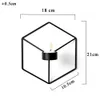 시각적 터치 벽 AR 북유럽 스타일 3D 기하학적 촛대 금속 벽 마운트 마운트 캔들 홀더 스콘 스콘 소형 청록 홀더 SH190924
