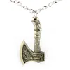 Colares pendentes Nórdicos Viking Colar Raven Axe Odin's Symbol Chain Metal Chain Jóias Amulet Men Gift