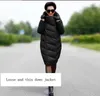 Kvinnors dunjacka Vinter lång Tjockning Stor storlek 10XL Fashion High Quality Brand Down Coat Black Red Navy Blue 211012