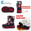 Winter Warme Pelz Schnee Stiefel für Kinder Mädchen Kinder Casual Schuhe Jungen Rutschfeste Pfote Turnschuhe Outdoor Schuhe Boot Wasserdicht 211108