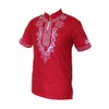 Dashikage Dashiki Mężczyźni Koszula Afryki Haute Tribal Bluzka Haftowana Ankara Koszulka 210324