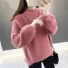 High Quality Water Velvet Autumn And Winter Solid Color Sweater Female Korean Version Of The Loose Round Neck Shirt 210427