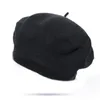 Barets Dames Herfst Winter Warm Dikke Wol Baret Effen Kleur Hoed Gorras Boinas Para Mujer Flat Top Barette