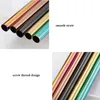 2022 new 215x12mm Extra Wide Stainless Steel Drinking Straws Reusable Colorful Boba Smoothie Milky Tea Metal Straw