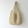Вечерние сумки Летняя соломенная сумка 2022 Пляж ручной работы Женщины Большая Емкость Очки Rattan Totes Outdoors Приморская Сумочка Bolsas