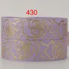 22mm guldfolie rosor mönster Grosgrain Ribbon Valentine Rose Wrapping Cakes Presentband 100Yards Välkommen anpassad tryckt