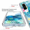 Floral Flower Wzór Clear Case Full Body PC + Silikonowy TPU Odporny na wstrząsy Pokrywa ochronna Samsung Galaxy S20 Ultra S21 Uwaga 20+ Plus Uwaga 10 S10 S9