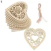 Christmas Decorations Durable Heart Shape Wood Crafts Hanging Ornaments For Kids
