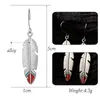 Blad Dangle Drop Oorbellen Vintage Etnische Zilveren Kleur Opknoping Voor Vrouwen Vrouwelijke Mode Verjaardag Sieraden Ornamenten Accessoires