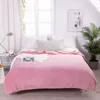 Flanel fleece deken zachte reizen effen kleur bed cover pluche sofa warme geschenk levering 210423