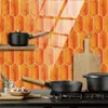 Väggklistermärken 12/24 / 48pcs Mosaic Brick Tile för badrum Kök Bakgrund Vattentät Självhäftande DIY Klistermärke Heminredning Dekal