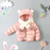 Chaqueta de invierno para bebés y niños, abrigo acolchado de algodón cálido para niños, ropa de estilo bonito para niños, chaquetas de otoño para niñas de 1 a 5 años H0909