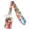 20pcs/lot J2200 Cartoon Necklack Lanyard Key Gym Strap Multifunction Mobile Phone Decoration With Card Holder Cover For Fans