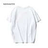 Moinwater Women Fashion Leopard Print T Shirts White Black Cotton Streetwear T-Shirts Lady Casual Teestops 210317