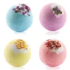 Bombe de bain moussant Explosion de fleurs sèches Huiles essentielles florales naturelles Bombes de bain Fizzers Douche Steamers Baignade profonde voir Salt Ball beatuty FY4842