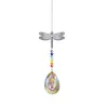 AB Color Crystal Sun Catcher Garden Decoration Window Butterfly Dragonfly Hanging Prism Rainbow Maker Beaded Charms Chandelier Pendant