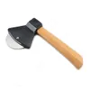 Cozimento de pastelaria ferramentas de aço inoxidável machado pizza roda com punho de bambu casa cozinha waffle ferramenta vermelho kdjk2106