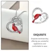 Pendentif Colliers 1 pc Exquis Coeur En Forme De Collier Cardinal Oiseau Bijoux Cou Decor2542