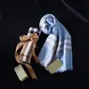 Luxuriöser Schal aus weicher, garngefärbter Baumwolle, klassische Frühlings- und Sommerschals für Männer und Frauen in Übergröße 180 x 70 cm