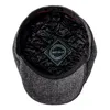BOTVELA Multi Color Dot Herringbone Wolle Tweed Sboy Herren Damen Mütze mit weichem Futter Driver Cap 005