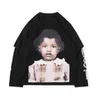 T-shirt DONDA Two Ffake Chicago Soldier Field Albums Long Sleeve Album Periferal