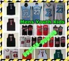 Vintage Mens Youth Kids Classic Mesh 1 Derrick Rose CHICAGOan Koszulka do koszykówki Autentyczne szyte 23 North Carolina Michael Retro Jerseys