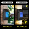 Outdoor Waterproof LED Solar Light Powered Wall Lamps for Garden Decoration Street Lighting