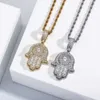 TOPGRILLZ 2020 New Hand Pendant Necklace With 4MM Tennis Chain High Quality Micro Pave Iced Out Cubic Zirconia Hip Hop Jewelry X0707