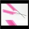 220X30Mm Pink Fine-Tooth Anti-Static Rat Tail Comb Metal Pin Hair Styling Tool Hair Salon Beauty Use 4Kuhj M5Jq7