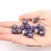 Polished Cloisonne Enamel Colorful 12mm Round Loose Beads DIY Jewelry Making Earrings Necklace Bracelets Women Copper Accessories 20pcs