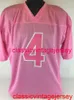 Stitched Men Women Youth Brett Favre Custom Sewn Pink Football Jersey Embroidery Custom Any Name Number XS-5XL 6XL