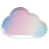 Wegwerp Dinware Cartoon Wit Cloud Shape AFBEELDING GRADIENT PAPIER DIET BEDRIJF KINDEREN VAARDIEN PICTIC PICNIC Decoratie benodigdheden