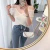 Women's T-Shirt Spring 2022 Fashion Off-shoulder Short-sleeved For Women Short Inner Sexy Bare Midriff Slim Fit Top