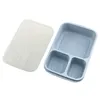 3 Grids Lunch Box With Lid Food Fruit Dinner Storage Boxes Container Kitchen Microwave Camping Kid Dinnerware 4 Colors