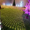 Thrisdar 6X4M 880LED Christmas Net Light Garden Mesh Fairy Garland Outdoor Holiday Wedding Party Backdrop String LED Strings260Y