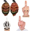 Halloween dekorationer emulsion ansiktsmask Rolig leksak skräck huvudbonad bar pumpa finger rekvisita super mjuk vuxen party masker obehaglig dekoration xd24820