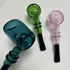 Heady Pyrex Verre Mini Cuillère Pipe À Main Multi Couleurs Brûleur À Huile Petites Pipes À Fumer Coloré Tabac Outil Accessoires Dab Rig SW92