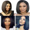 4x4 Clôture droite Bob Bob Bob Brésilien 13x4 Lacet Frontal Human Hair Wigs for Black Women T Part Lace Bob Human Hair3994648