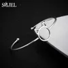 Smjel New Fashion Cute Ear Cat Bracelets & Bangles Femme Simple Hollow Animal Adjustable Bangles for Women Party Gift G107 Q0719