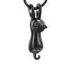 Stainless steel cat shape cremation pendant necklace,Aashes necklace souvenir, can store animal ashes / hair and other items to commemorate beloved pets