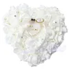 Wedding Ceremony Ivory Satin Crystal Bearer Pillow Cushion Ring Pillow9965462