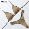 OMKAGI Micro Bikini Maillot De Bain Femme Biquinis Sexy Push Up Bikini Set Costume da bagno Costumi da bagno Costumi da bagno Donna Costume da bagno 210611