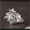 Collection de bijoux en vrac Authentique Sterling Sier Poetic Bloom Émail Fleur Dangle Charms Fit Perles Bracelets Diy Fine Jewelry Making 2055 Dr