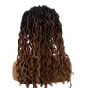 Perucas sintéticas VADES Headband Dreadloc peruca de cabelo longo preto marrom macio faux locs trança crochê para mulheres 6076347