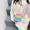 새로운 패션 크리스마스 동전 fidget 장난감 푸시 거품 지갑 간단한 딤플 안티 스트레스 소녀 가방 어린이 선물