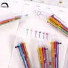 Penne a sfera Simpatica penna multicolore creativa Retrattile Cancelleria per studenti personalizzata 6 colori Olio per conto a mano