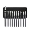 EPACK Nytt Makeup Brush Set 15st Högkvalitativt syntetiskt hår Svart Make Up Brush Tools Kit Professionella sminkborstar.